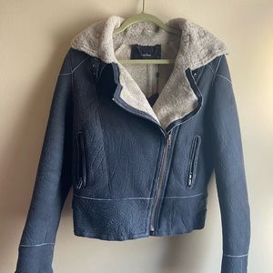 Muubaa Shearling Lined Leather Jacket - Never Worn